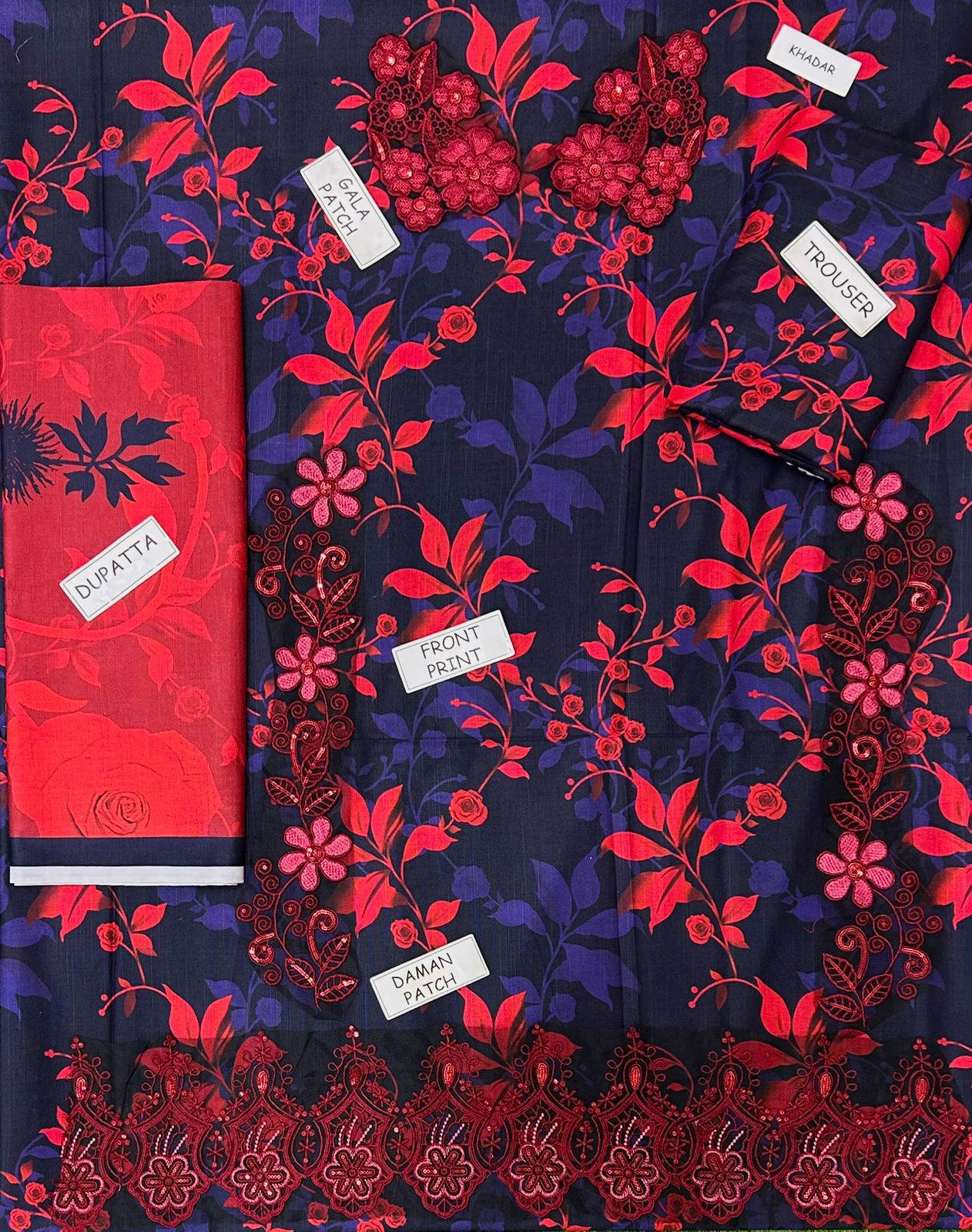 Asifa Nabeel Khaddar Embroidered 3 Piece | AF100| - Trendy Outfits -Anu Jee