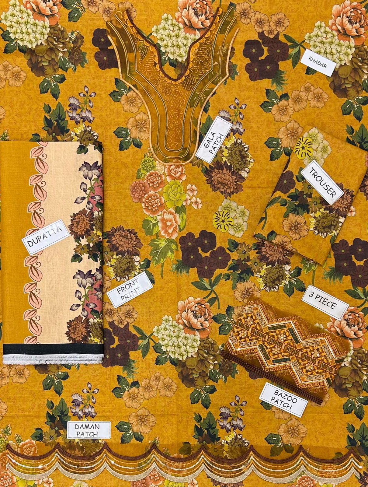 Iznik Khaddar Embroidered 3 Piece | IZ123| - Trendy Outfits -Anu Jee