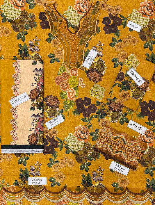 Iznik Khaddar Embroidered 3 Piece | IZ123| - Trendy Outfits -Anu Jee