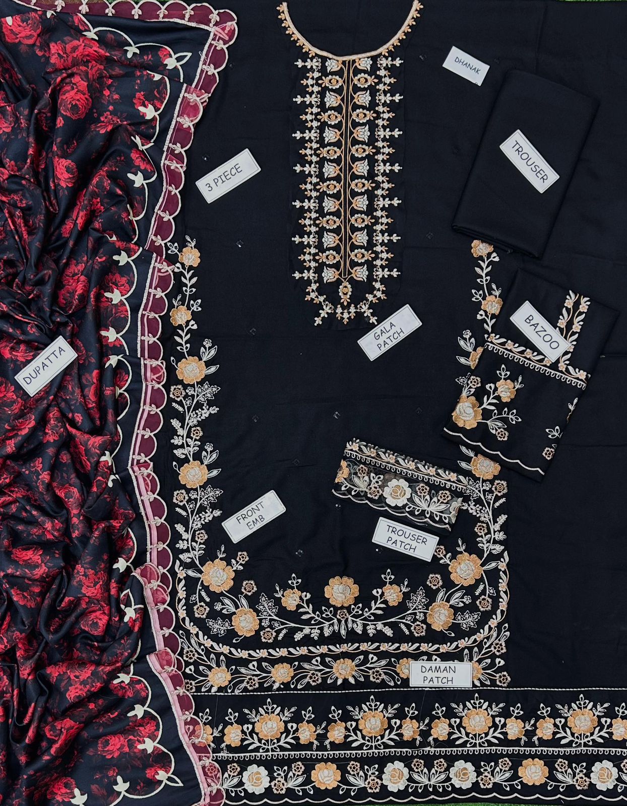 Zara Shahjahan Dhanak Embroidered 3 Piece | ZR104