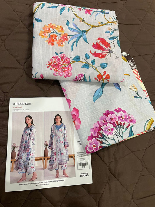 KHAADI Khaddar Digital Printed 3 Piece | KD101 | Trendy Outfits - Anu Jee.