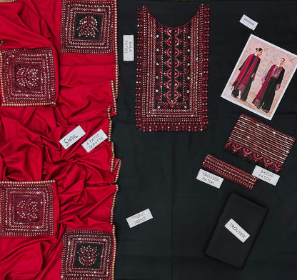 Vanya Dhanak Embroidered 3 Piece | VA100| - Trendy Outfits -Anu Jee