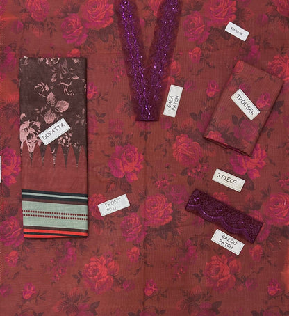 Baroque Khaddar Embroidered 3 Piece | BQ118| - Trendy Outfits -Anu Jee.