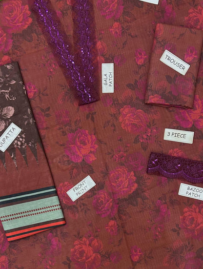 Baroque Khaddar Embroidered 3 Piece | BQ118| - Trendy Outfits -Anu Jee.