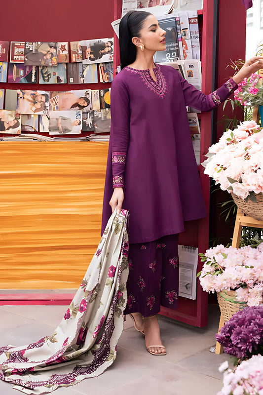 Sapphire Dhanak Embroidered 3 Piece | SP109| - Trendy Casual Outfits -Anu Jee
