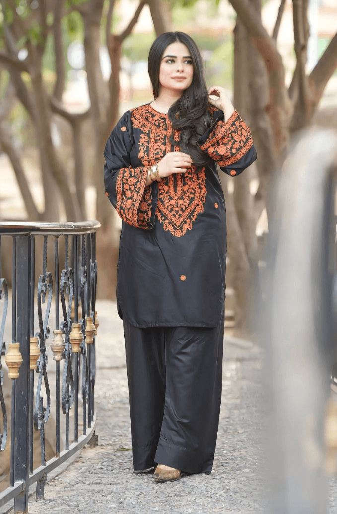 Asimjofa Dhanak Embroidered 2 Piece | AJ100 | Trendy Outfits - Anu Jee.