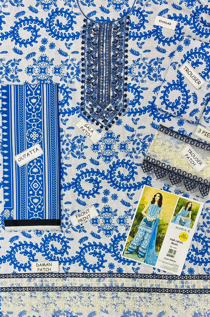 Maria.B. Khaddar Embroidered 3 Piece | MB106 | Trendy Outfits - Anu Jee.