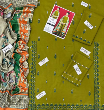 Urge Dhanak Embroidered 3 Piece | UG108| - Trendy Outfits -Anu Jee