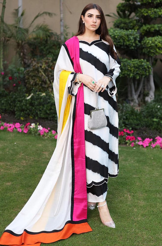 Lulusar Silk Digital Printed 3 Piece | LR112 | Trendy Outfits - Anu Jee.