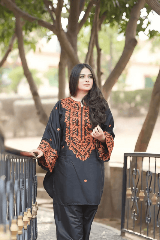 Asimjofa Dhanak Embroidered 2 Piece | AJ100 | Trendy Outfits - Anu Jee.